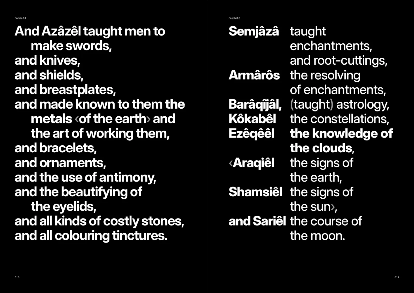 Enoch spread on black: what Azazel and the other Watchers taught